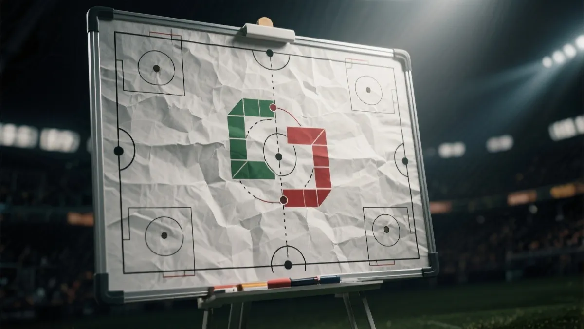 淘汰赛对位与路径分析示意，括号图与战术板风格